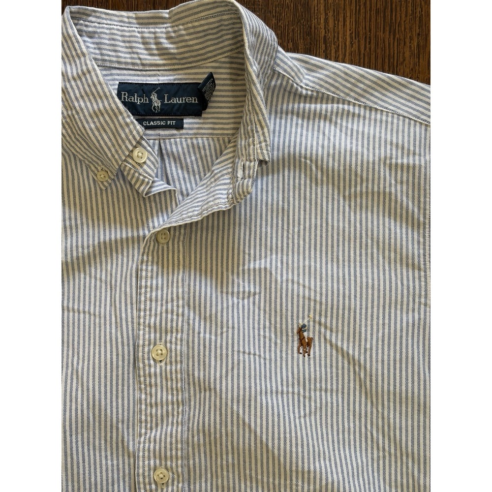 Men's Polo Ralph Lauren Shirt Button-Down Multicolor Striped M Cotton Prep Yacht